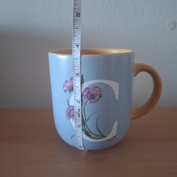 Bee & Willow Spring Floral Mug with C Monogram, 16 oz - Picture 2 of 5